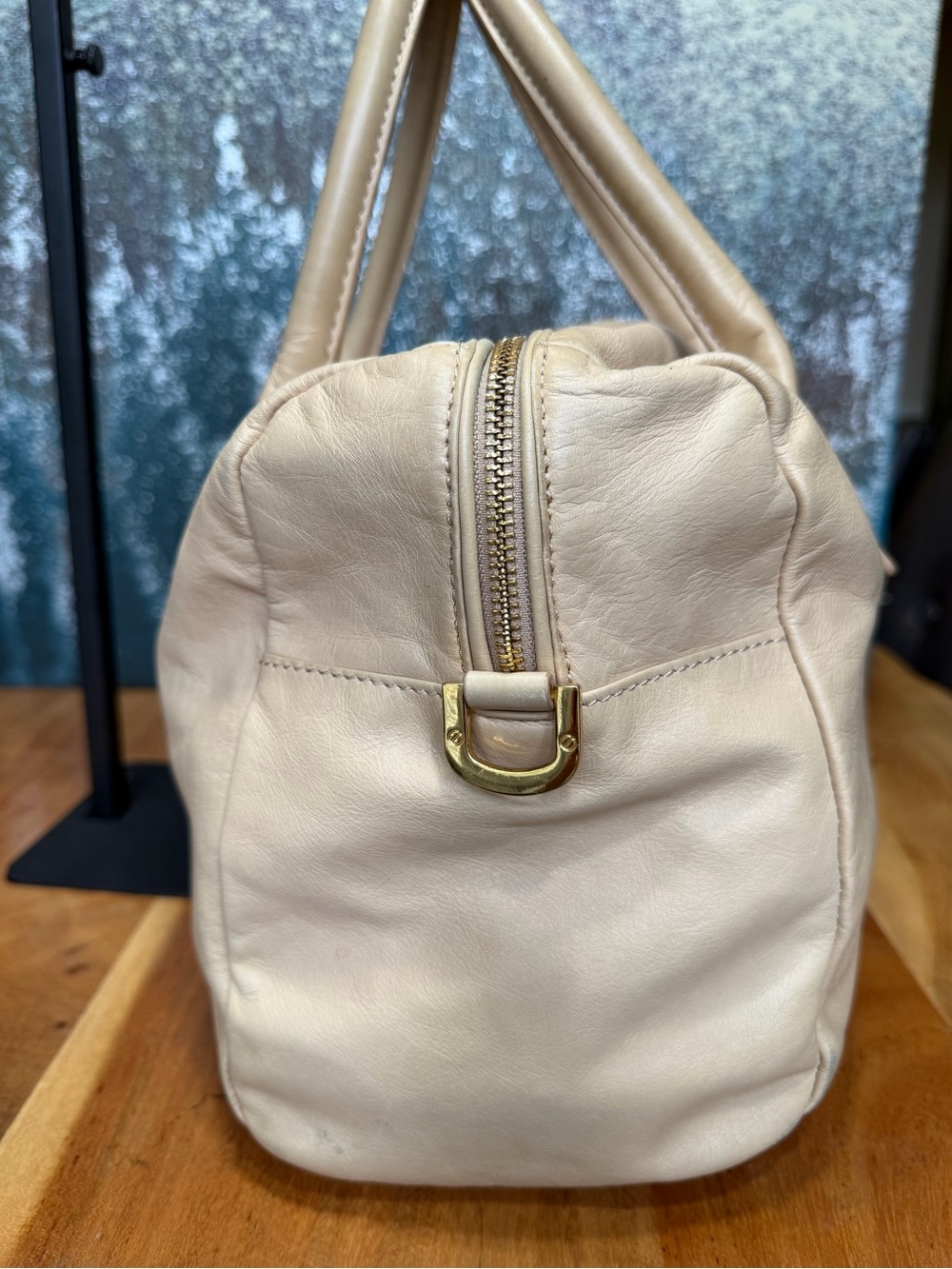 Tory Burch Quiet Luxury Classic HTF Archival Robinson Leather Bowler Cream Fair - Picture 11 of 13